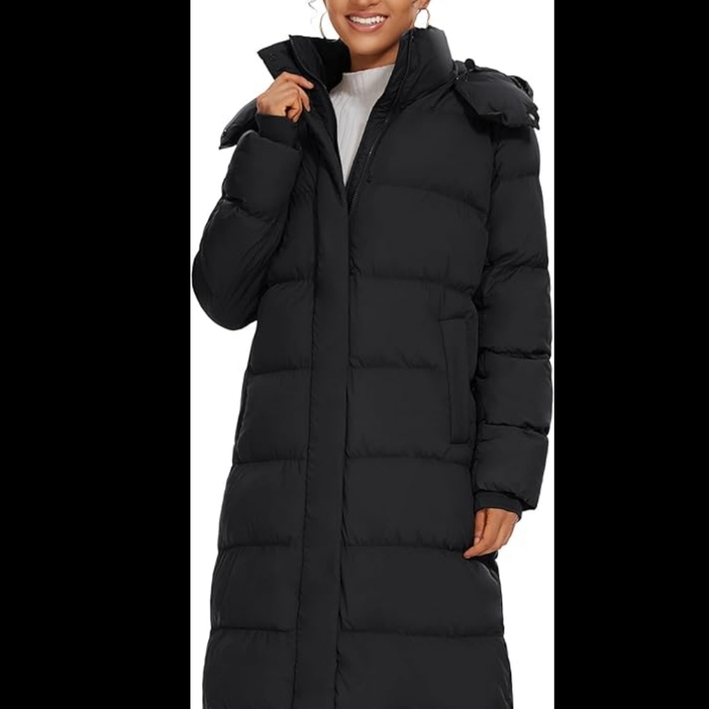 Black Long Puffer Coat